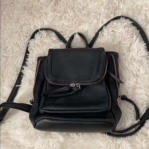 small backpack purse black